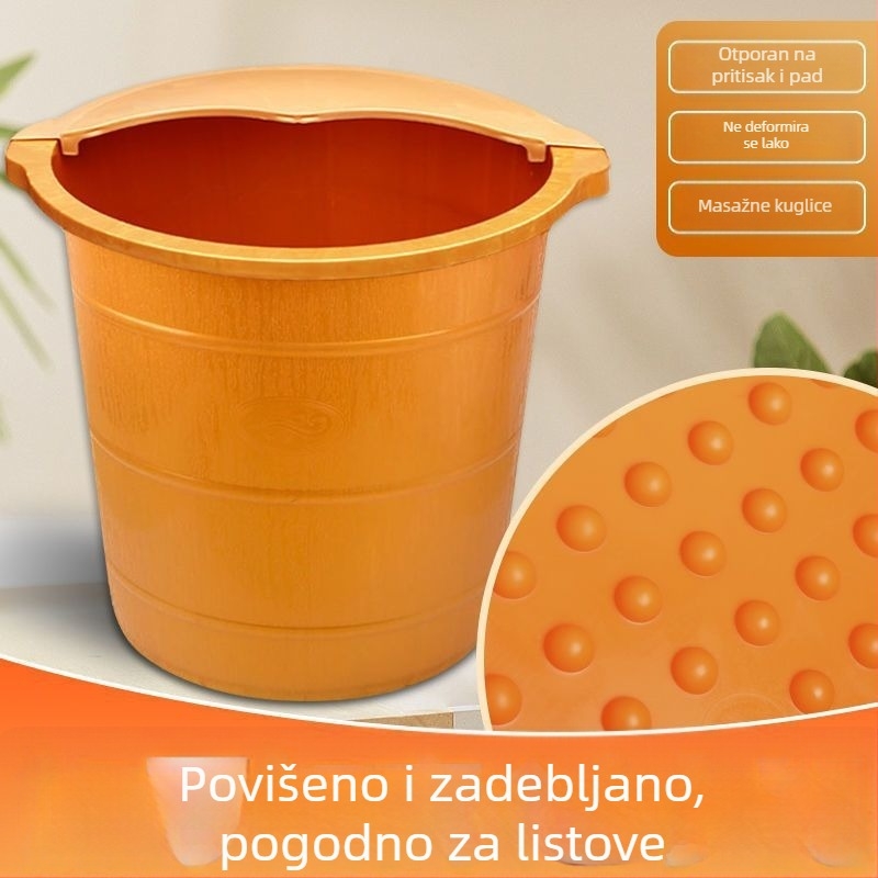 Debljasti plastični kadu za stopala s masažom, otporan na lomljenje, visok dizajn za pranje iznad potkoljenice
