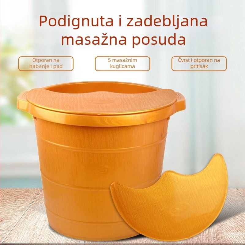 Debljasti plastični kadu za stopala s masažom, otporan na lomljenje, visok dizajn za pranje iznad potkoljenice
