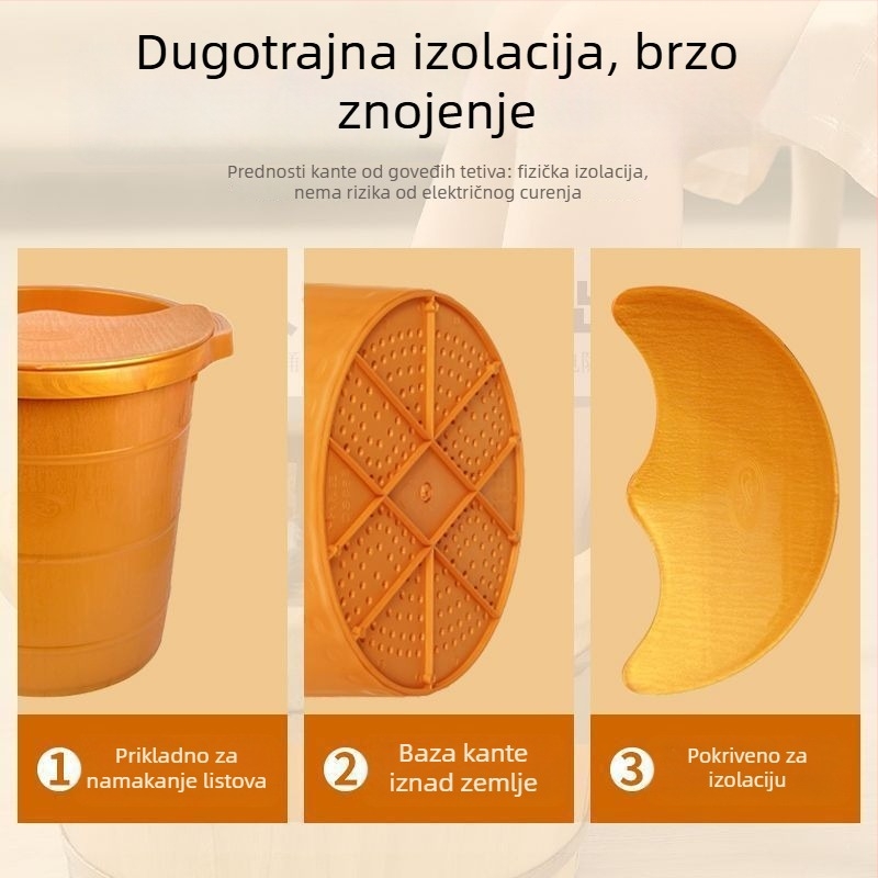 Debljasti plastični kadu za stopala s masažom, otporan na lomljenje, visok dizajn za pranje iznad potkoljenice