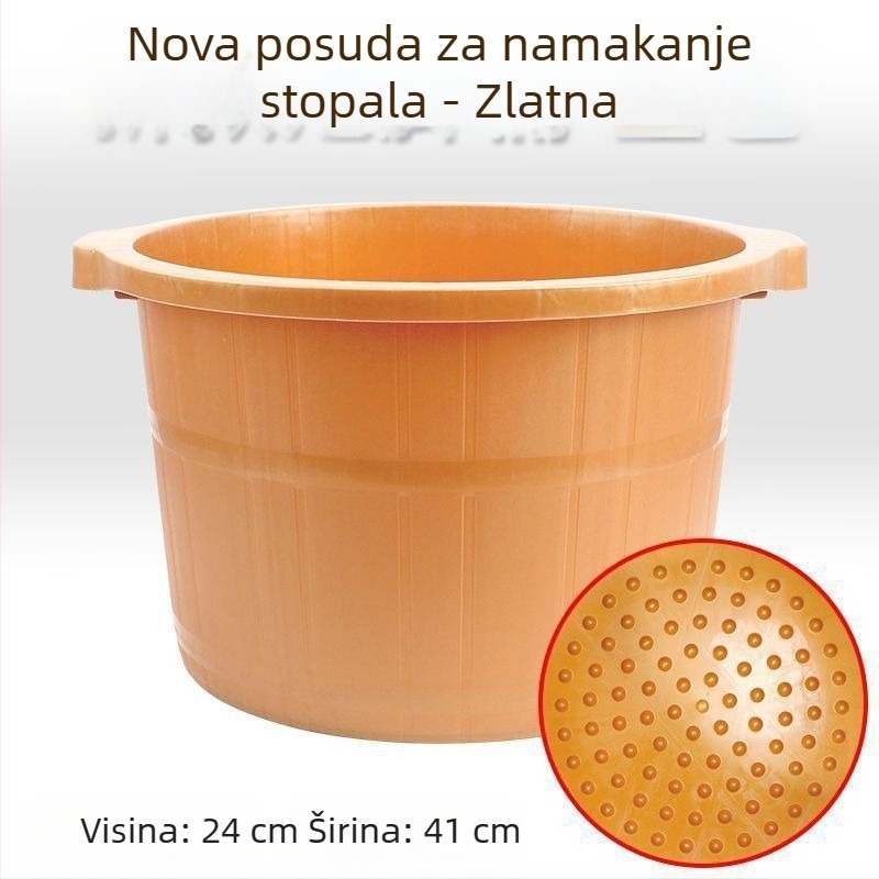 Debljasti plastični kadu za stopala s masažom, otporan na lomljenje, visok dizajn za pranje iznad potkoljenice