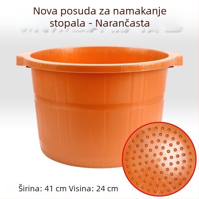 Debljasti plastični kadu za stopala s masažom, otporan na lomljenje, visok dizajn za pranje iznad potkoljenice