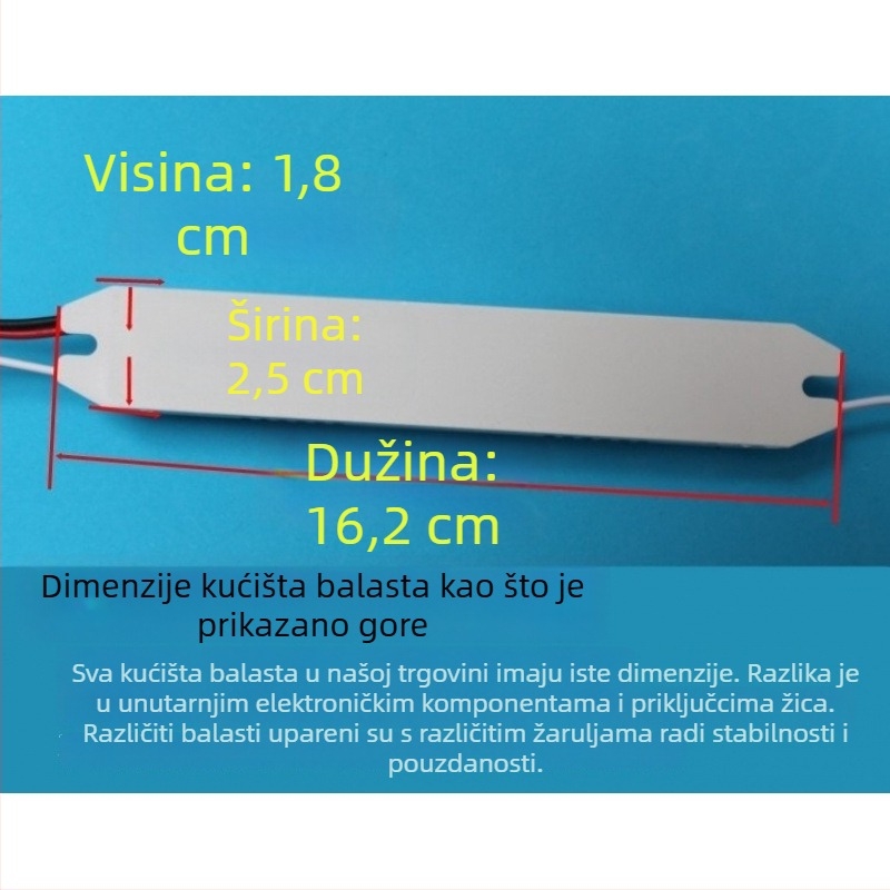 UV sterilizacijska lampa s elektroničkim balastom, univerzalna T8 19-40W