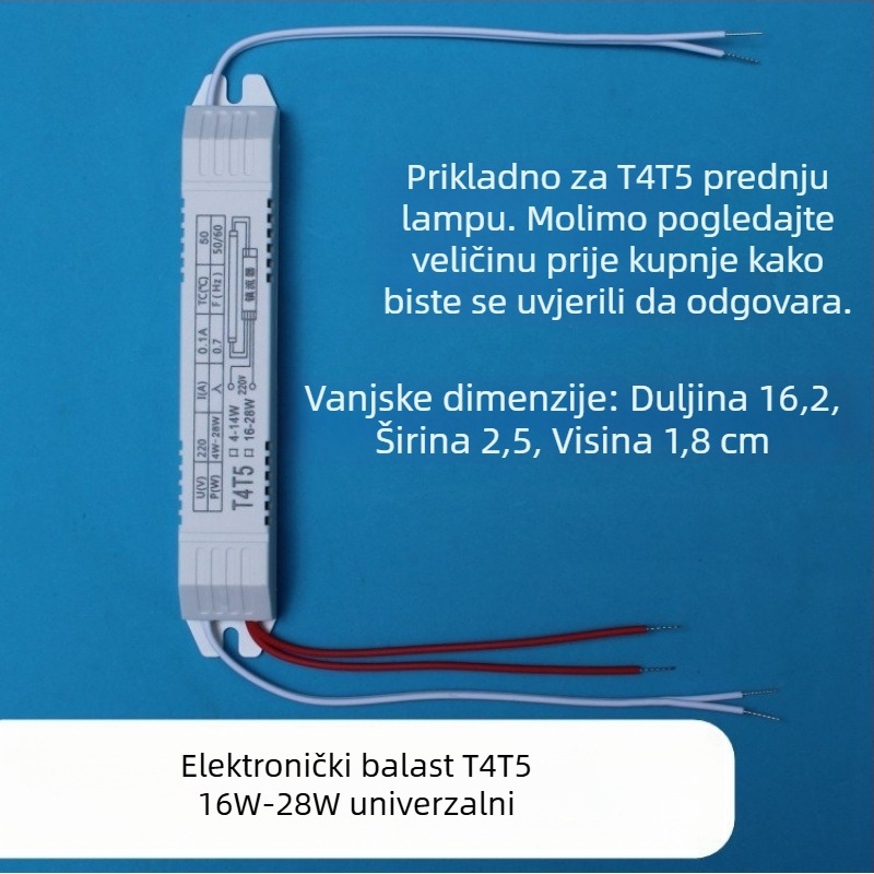 UV sterilizacijska lampa s elektroničkim balastom, univerzalna T8 19-40W