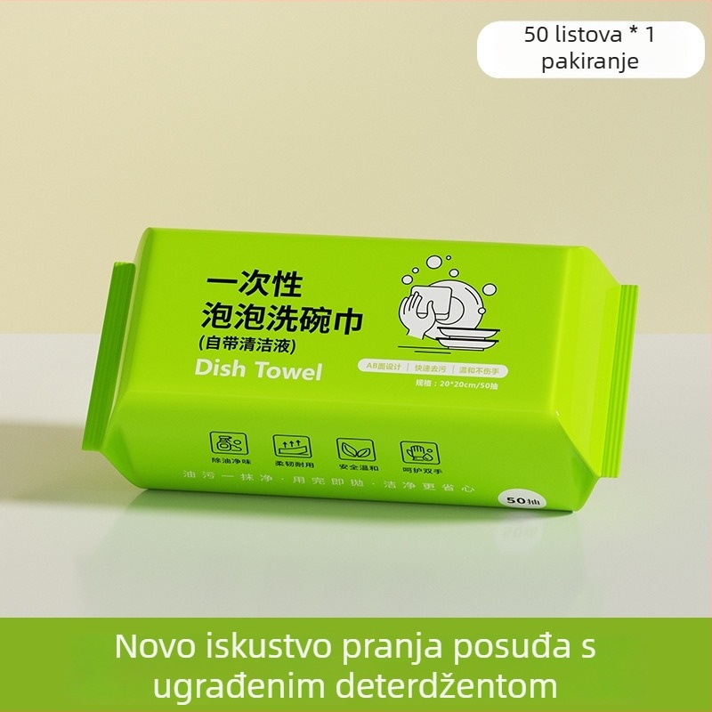 Vješeni kuhinjski papir za odvajanje suhog i mokrog, jednokratne krpe za pranje posuđa, debeli mikrovlakni za kućno čišćenje