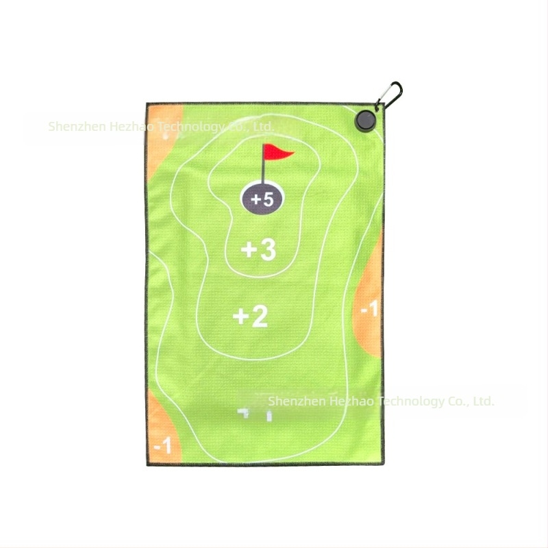 Golf ručnik od mikrovlakana s magnetskim pričvršćivanjem, gofr uzorak, otisak crtića, s kukom
