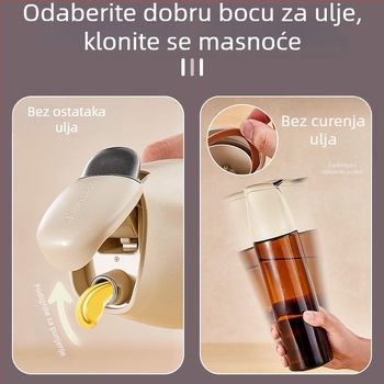 Gravitacijska boca ulja za kuhinju, staklena boca s automatskim otvaranjem i zatvaranjem, bez prolijevanja, za sojin sos i ocat, kućna upotreba