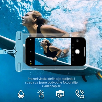 PVC vodootporna torbica za telefon, s osjetljivim dodirnim zaslonom, za outdoor rafting i ronjenje