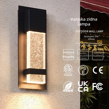 LED vanjska zidna svjetiljka s dvostrukom glavom, vodootporna, za vanjski zid i stepenice, minimalistički dizajn dvorišta