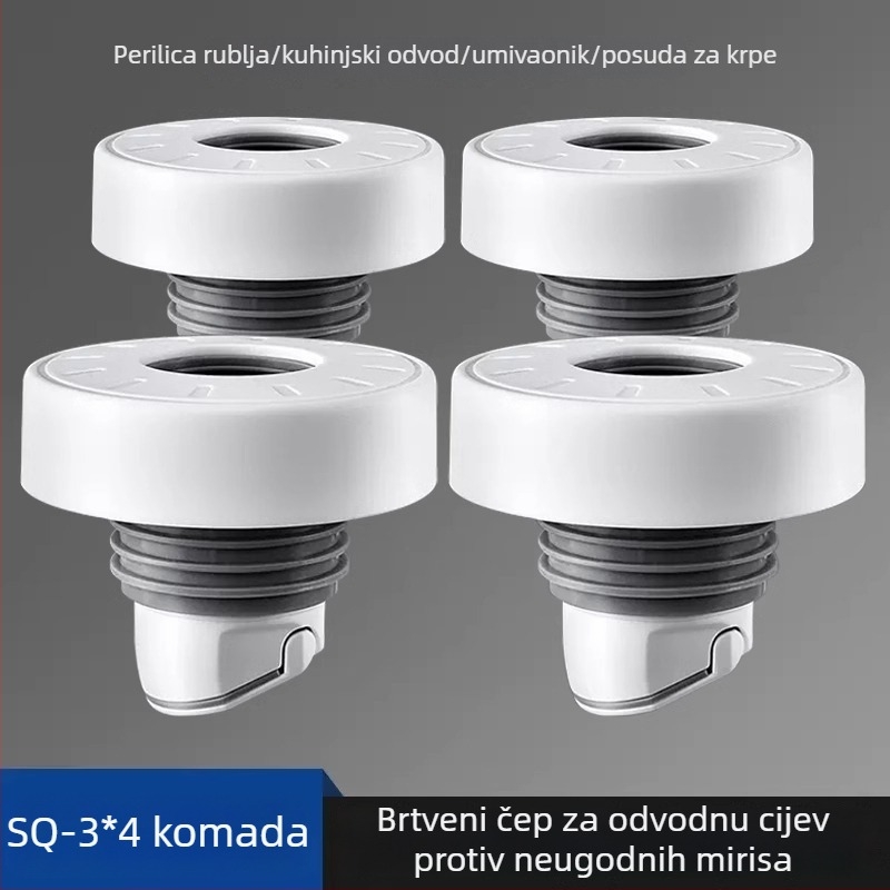 Submarine komplet za brtvljenje odvodnje sudopera – prsten za brtvljenje protiv mirisa i poklopac odvoda