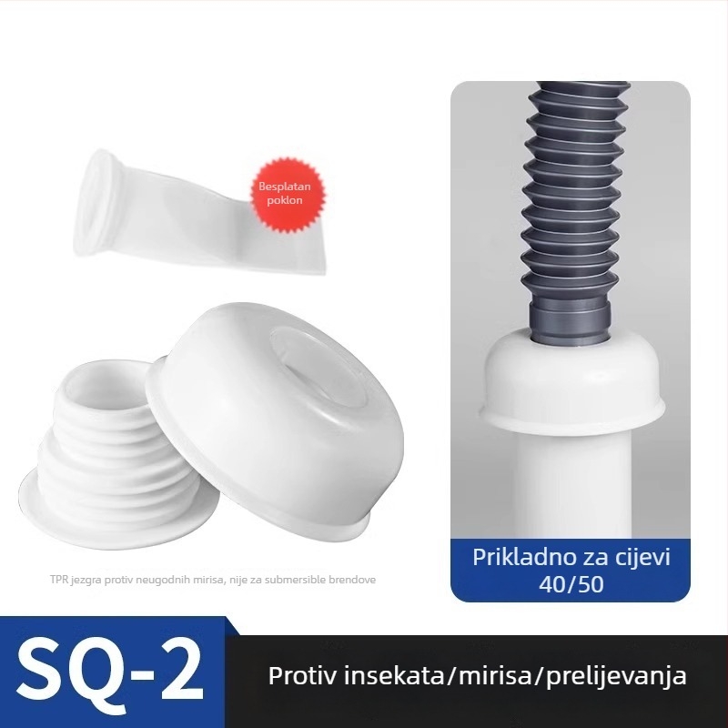 Submarine komplet za brtvljenje odvodnje sudopera – prsten za brtvljenje protiv mirisa i poklopac odvoda