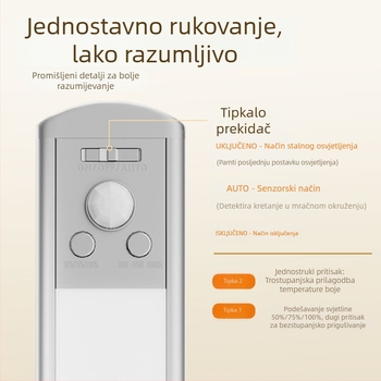 Izuzetno tanak LED trak s detektrom pokreta, samoljepljiv i punjiv, za garderobu i vinsku komodu