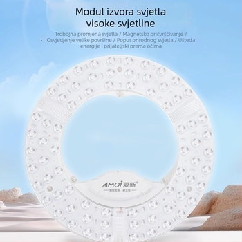 Kružni LED panel za strop — zamjenski LED modul s tri-bojnim svjetlom za spavaću sobu i dnevni boravak, energetska učinkovitost, univerzalna primjena