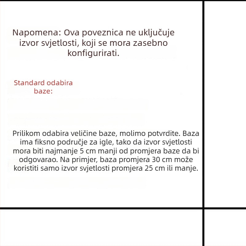 LED plafonjera okrugla – sjenilo i kućište; pogodna za spavaću sobu, balkon, kuhinju i kupaonicu; ne uključuje izvor svjetla; komplet dodataka; baza.