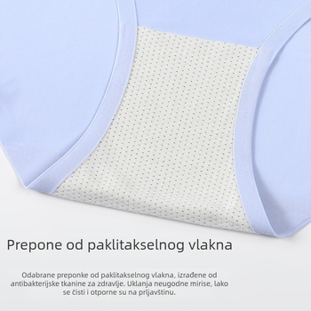 Bezšivne ženske gaćice od ledenog svile s pamukom u preponi, jednodelni kroj, prozračne, srednji pojas