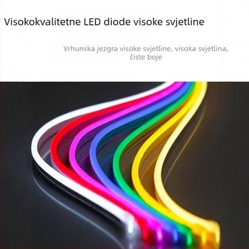 Božićna LED neonska fleksibilna silikonska svjetleća traka, 12V, vanjska vodootporna reklama za slova; oblici po želji, rezanje na željenu duljinu, više boja i temperature boje