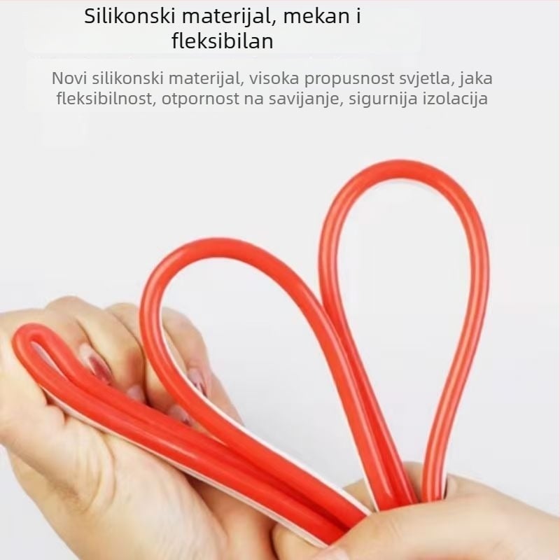 Božićna LED neonska fleksibilna silikonska svjetleća traka, 12V, vanjska vodootporna reklama za slova; oblici po želji, rezanje na željenu duljinu, više boja i temperature boje