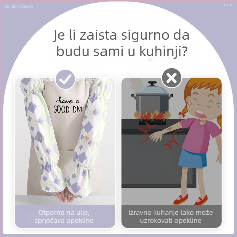 Kuharske rukavice s produženim rukavima, zaštita od masnih prskanja i opekotina, produžena verzija, za žene i muškarce