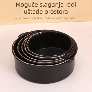 Deblja kružna kalupa za tortu od karbonskog čelika za kućnu upotrebu, dodatak za uređaj s zrakom, neprijanjajuća.