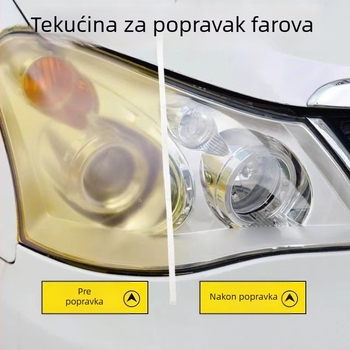 Set tekućine za popravak svjetala: čišćenje, obnavljanje i poliranje ogrebotina te požutjelih kućišta svjetala