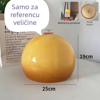 Akrilni abažur zalazak sunca – gradijent žute boje za podnu lampu