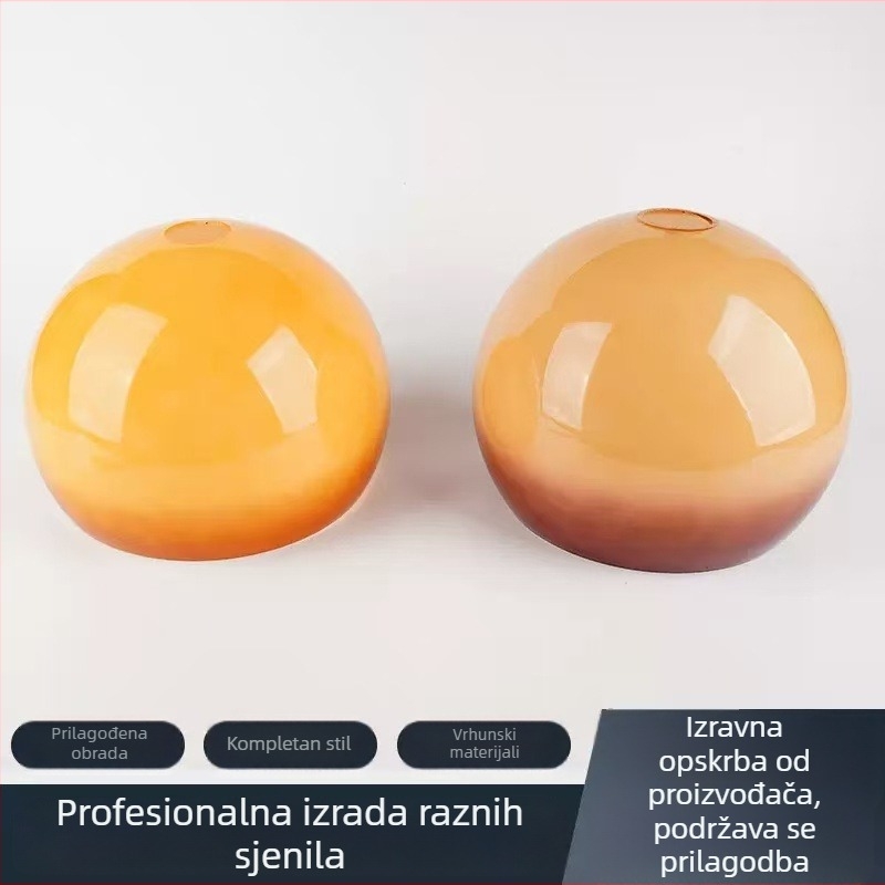 Akrilni abažur zalazak sunca – gradijent žute boje za podnu lampu