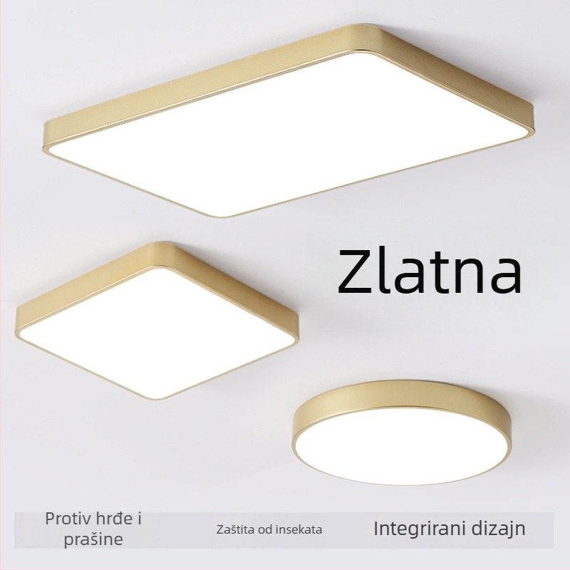 Pudrol LED stropna svjetiljka po mjeri, moderni minimalistički stil, za dnevni boravak, hodnik i spavaću sobu, izuzetno tanka