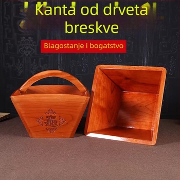 Drveni ukras od Breskvinog drveta, svadbeni i poklon za otvorenje poslovanja, kućna dekoracija, žlica od Breskvinog drveta.