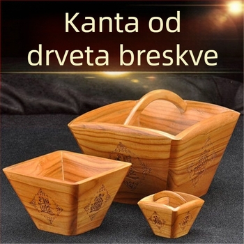 Drveni ukras od Breskvinog drveta, svadbeni i poklon za otvorenje poslovanja, kućna dekoracija, žlica od Breskvinog drveta.