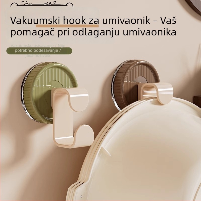 Retro dizajn s ventuzom za umivaonik i policom za odlaganje u kupaonici, bez bušenja