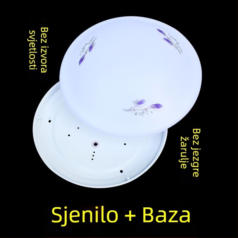 DIY stropna svjetiljka – sjenilo s kućištem i bazom, kružni minimalistički dizajn za kuhinju, kupaonu, balkon i hodnik