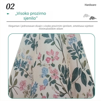 Tkaninski abažur s pet cvjetnih listova za noćnu lampu, po narudžbi, protiv odsjaja