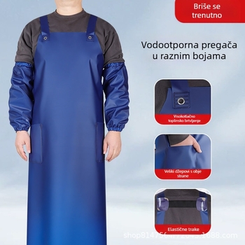 Vodootporna pregača s otpornošću na masnoće za kuhinju, catering, pranje suđa i radno odijelo