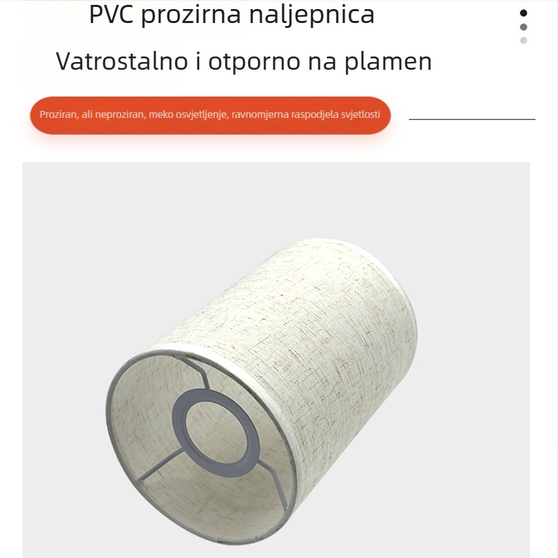 Cilindrični laneni abažur – za stolnu lampu, stojeću lampu, zidnu lampu i luster