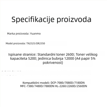 Tonera kaseta i nosač bubnja za Brother HL-2260/2260D/2560DN
