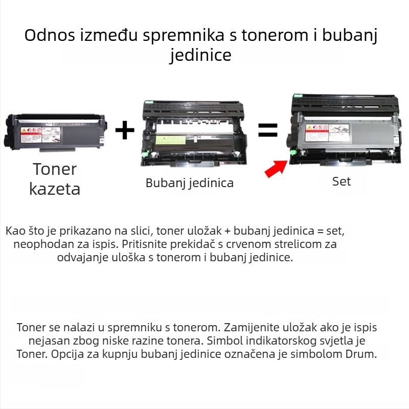Tonera kaseta i nosač bubnja za Brother HL-2260/2260D/2560DN