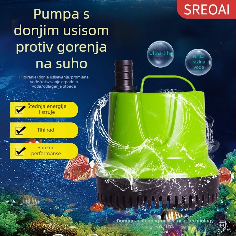 Tiha potopna pumpa za cirkulaciju vode u akvariju