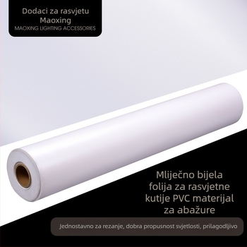 Mlijeko-bijeli dekorativni PVC film za svjetlosne kutije, stropove i abažure; poluprozirni film za vjenčanu dekoraciju