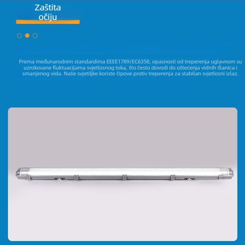 LED T8 dvostruka lampa s otpornošću na eksploziju, vodootporna, protiv zamagljivanja i prašine, pročišćavajuće osvjetljenje s nosačem
