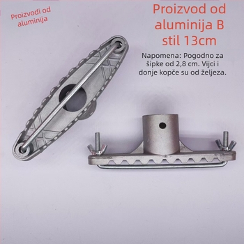 Aluminijska glava mopa – zamjenski dio, veliki klips za kućnu upotrebu