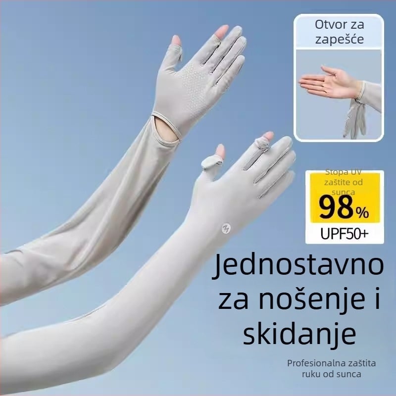 2025 Dugačke rukavice za zaštitu od sunca s ice silk manžetama za vožnju i biciklizam