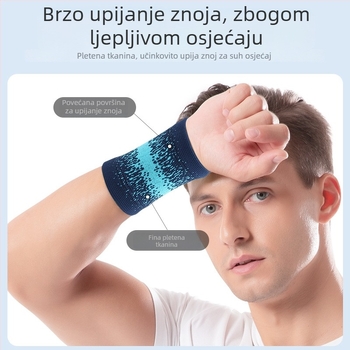 Sportski kompresijski štitnik zapešća – zaštita od uganuća, za košarku i badminton, prozračan, upija znoj