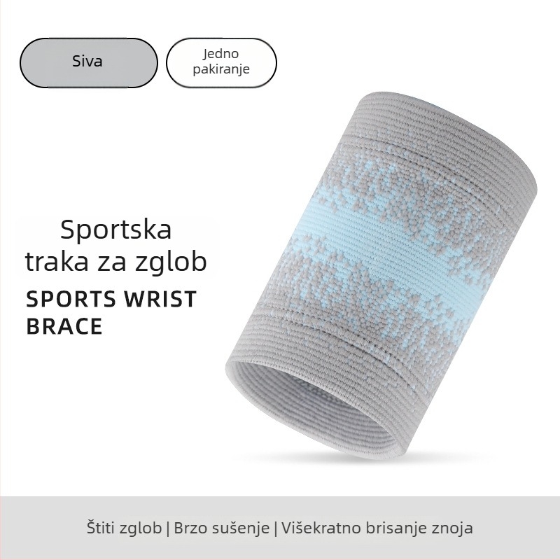 Sportski kompresijski štitnik zapešća – zaštita od uganuća, za košarku i badminton, prozračan, upija znoj