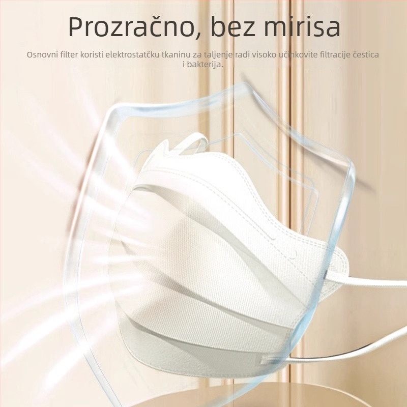 Jednokratna maska s dizajnom leptira, UV zaštita UPF50+, zaštita od prašine i sunca, zaštita očiju, debeli rubovi, udobna za proljeće i ljeto, vizualno sužava lice