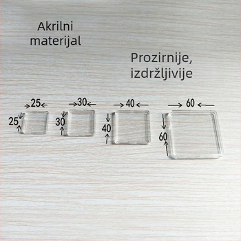 Prozirna akrilna kutija za zaštitu suvenirskih medalja, veličine 25x25/30x30/40x40/60x60, PMMA, s poklopcem.