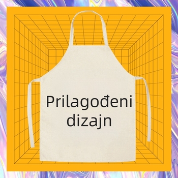 Vodootporna radna pregača za restorane i čaje s prilagođenim logotipom; peach skin tekstura; poliestersko-bavlna smjesa; univerzalna veličina