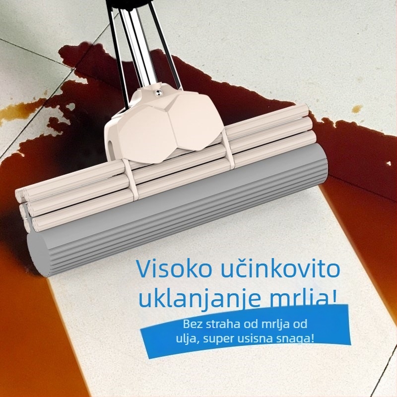 Spužvasti mop za kućnu upotrebu, velika veličina, glava od 40 cm, produženi, ekstra velika, upija, široka, zamjenska glava, izdržljiv