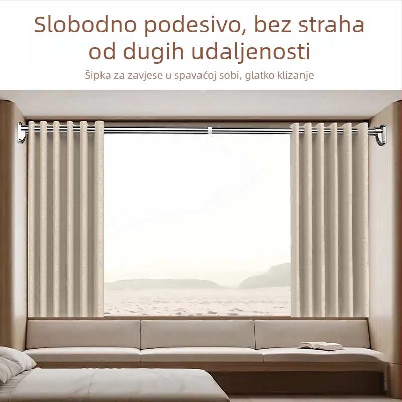 Teleskopska šipka bez bušenja za balkon – sušenje odjeće, zavjese, kupaonica i spavaća soba