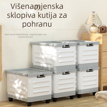 Kućna kutija za pohranu s povlačnom ručkama i kotačićima – za knjige i igračke, studentska soba