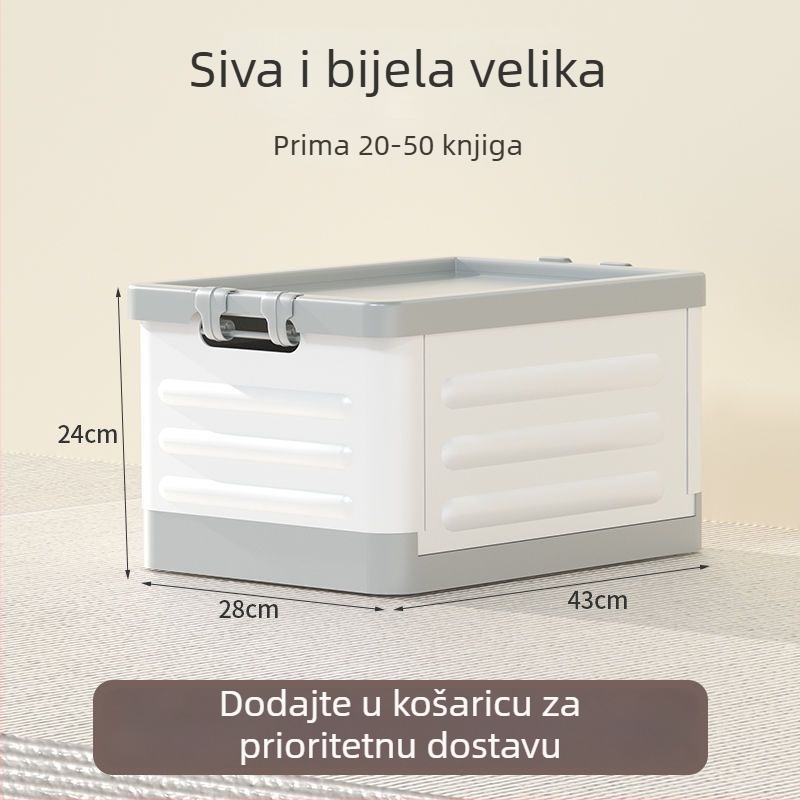 Kućna kutija za pohranu s povlačnom ručkama i kotačićima – za knjige i igračke, studentska soba