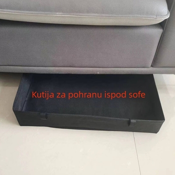 Textilna kutija za skladištenje, pravokutnog oblika, s niskim mrežastim dizajnom, pogodna za ispod kauča, ispod studentskog kreveta i iznad garderobe